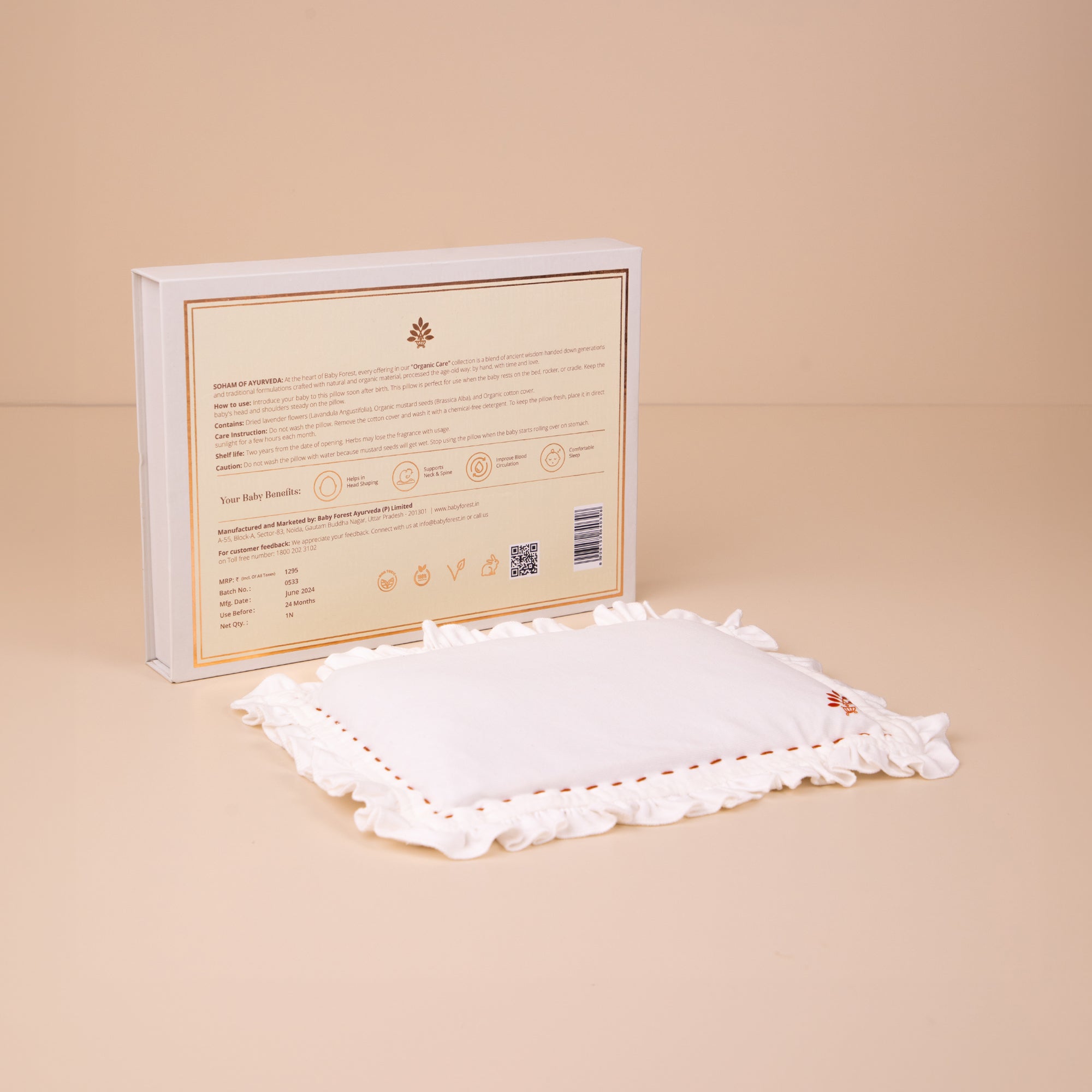 Somya Aakar Newborn’s Head-Shaping Mustard Pillow