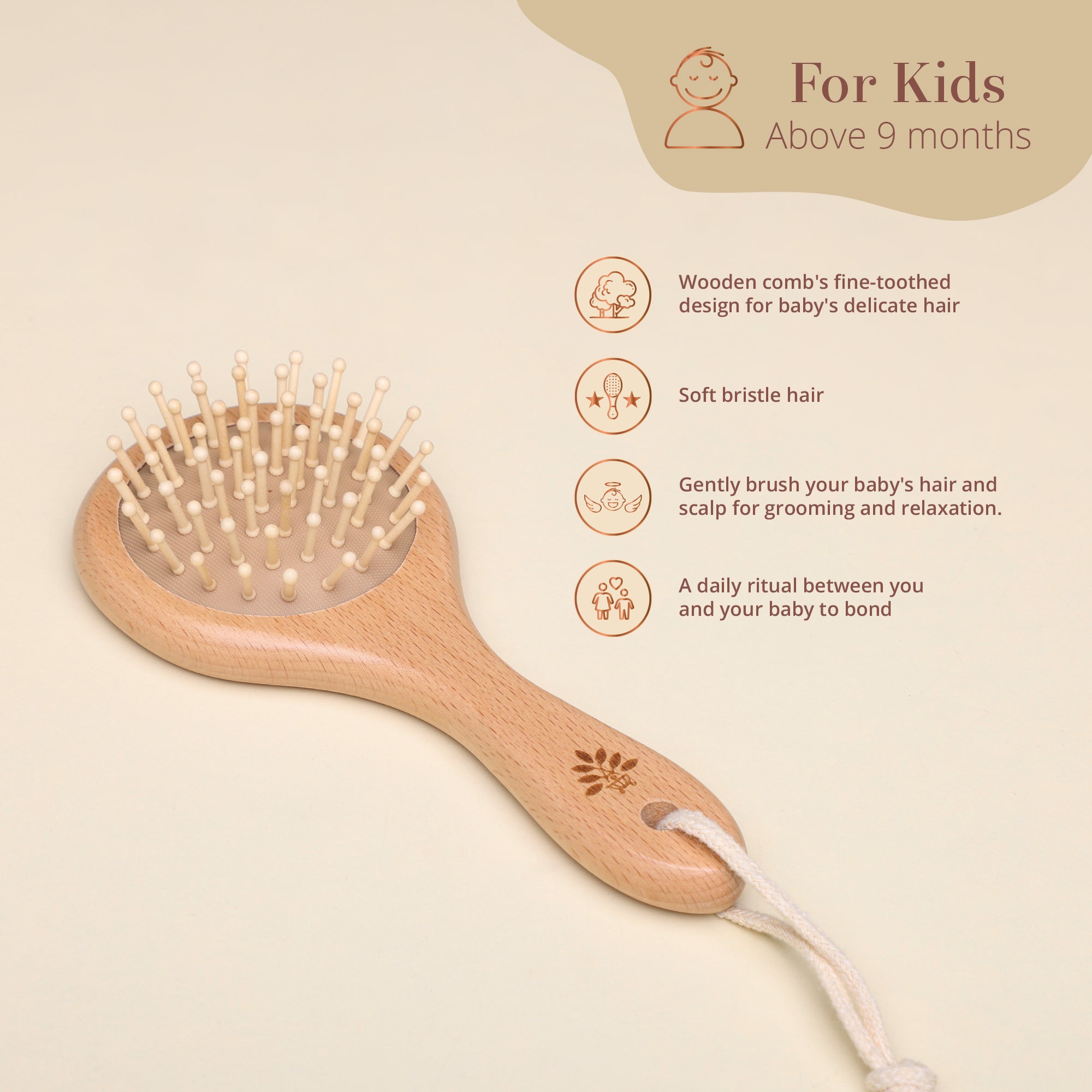 Sunehere Resham - Beech Wood Baby Comb Above 9 Months
