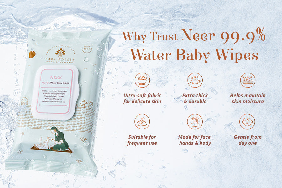 Neer 99.9% Water Baby Wipes
