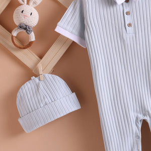 Poshaak Baby Overall Romper Set - Morning Mist Image 05