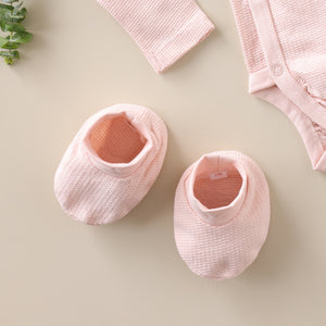 Poshaak Overlap Baby Bodysuit - Peach Dust Image 05