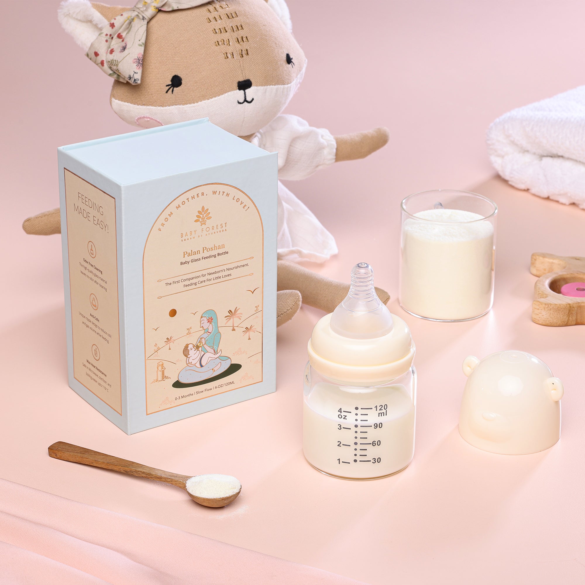 Palan Poshan Baby Glass Feeding Bottle Image 01