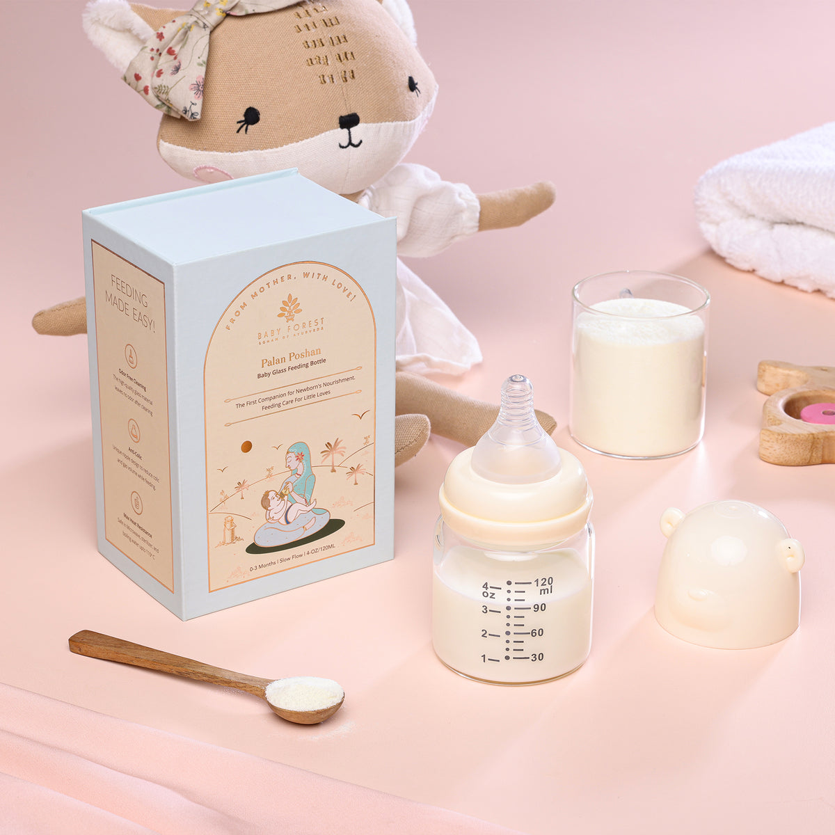 Palan Poshan Baby Glass Feeding Bottle Image 01