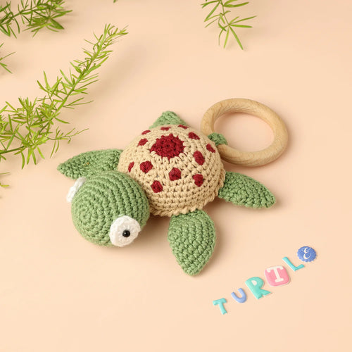 Crochet Karigari Turtle Baby Rattle