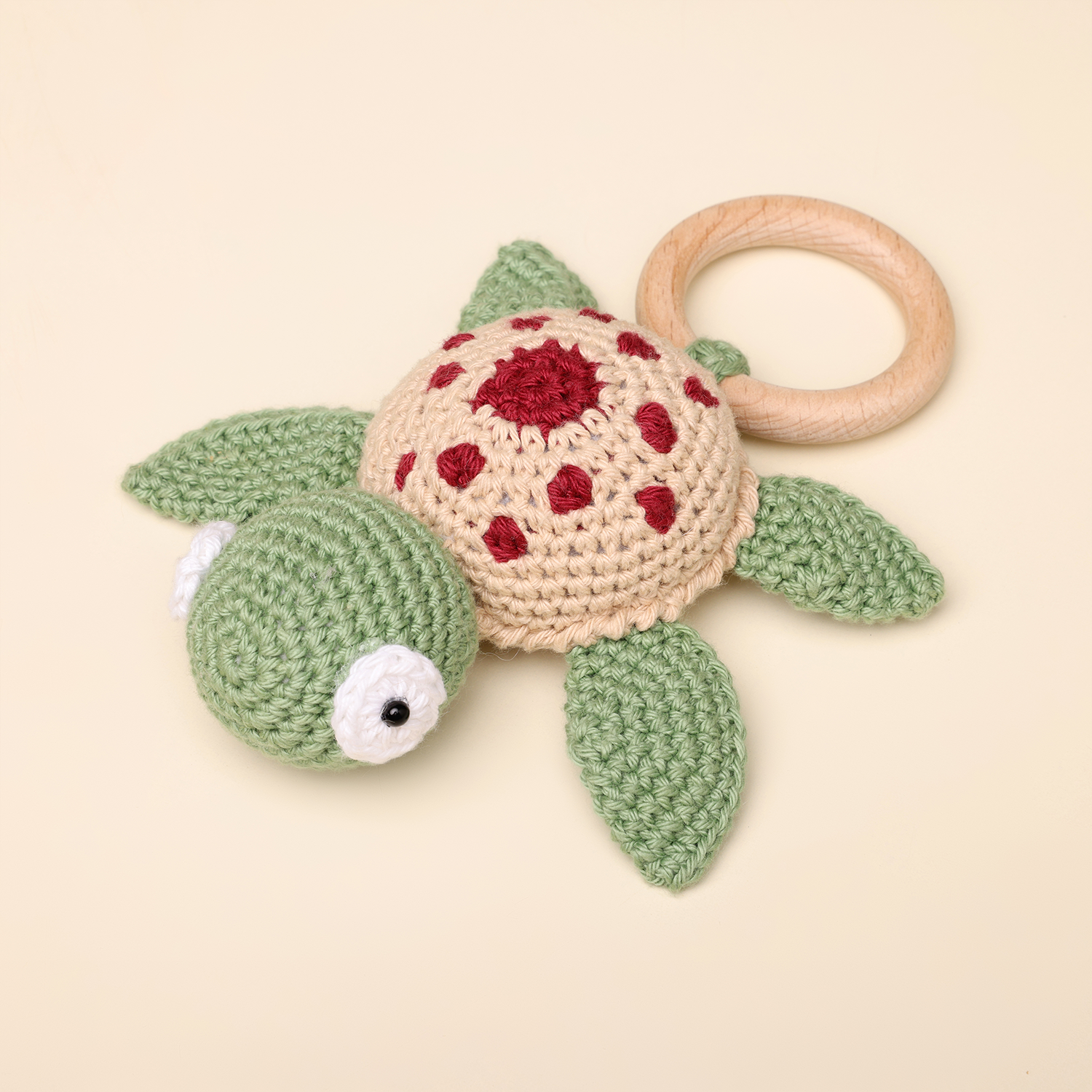 Crochet Karigari Turtle Baby Rattle