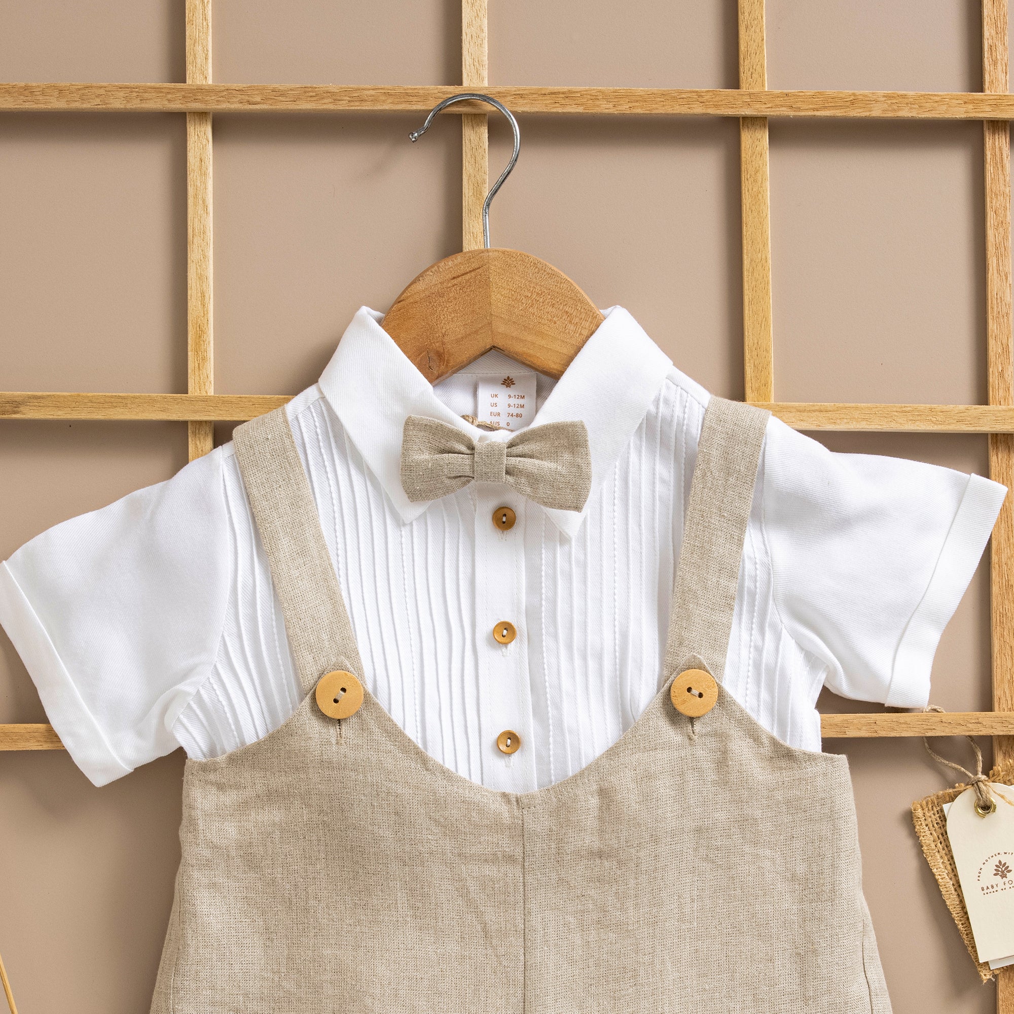 Poshaak Cotton Linen Romper Set Image 02