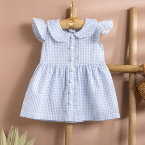 Poshaak Checkered Frilled Baby Girl Dress Image 02