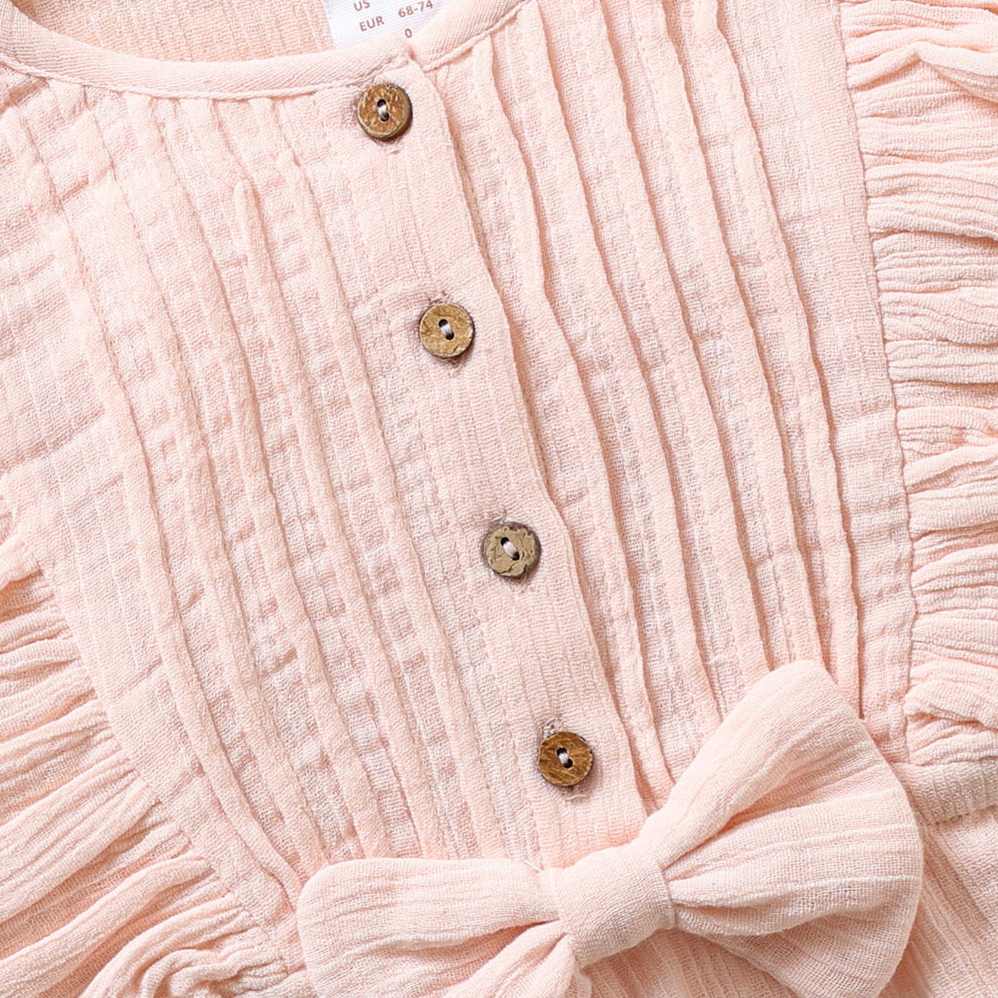 Poshaak Pleated Ruffle Baby Girl Romper Image 02