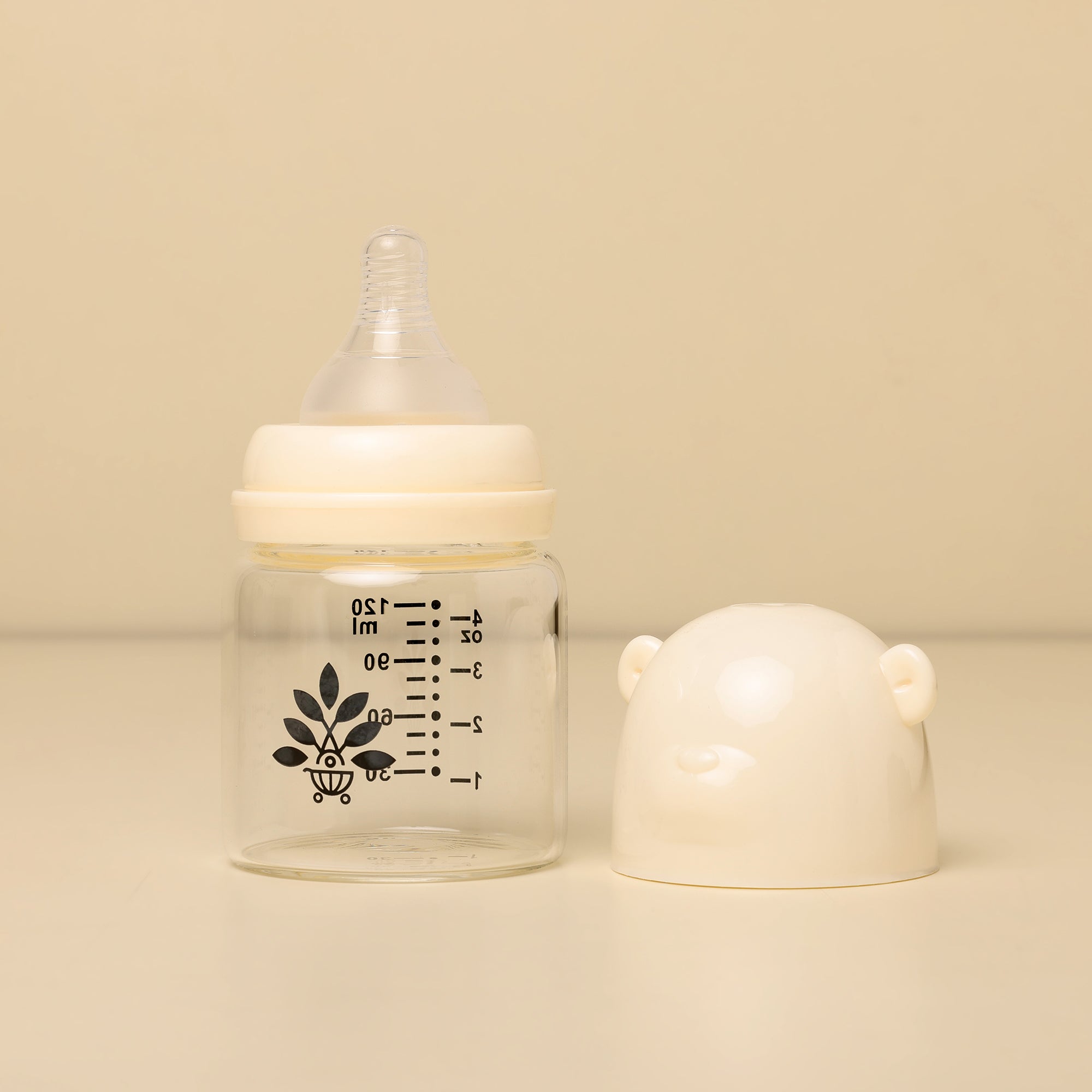 Glass milk feeding bottle discount