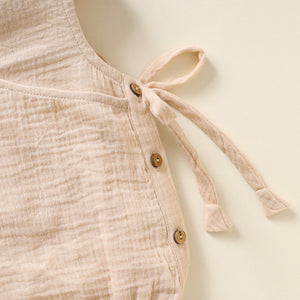 Poshaak Overlap Knotted Bodysuit - BeigeImage 03