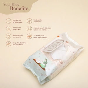 Mulmul Baby Wipes Pack of 4 Product Features