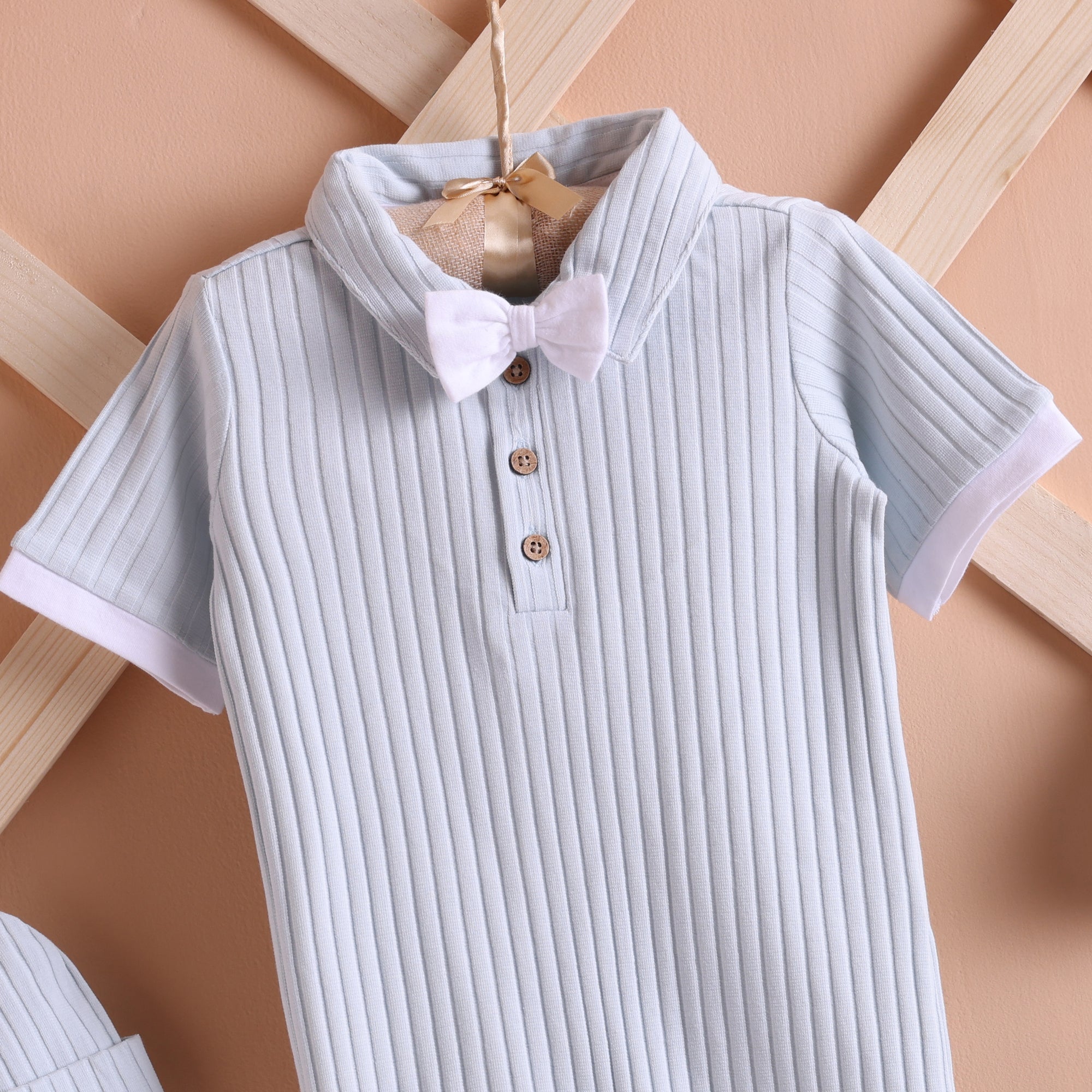 Poshaak Baby Overall Romper Set - Morning Mist Image 02