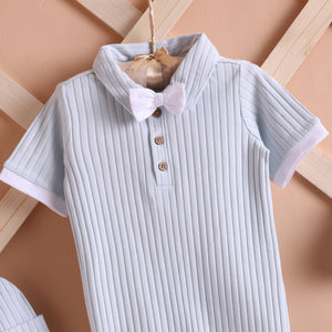 Poshaak Baby Overall Romper Set - Morning Mist Image 02