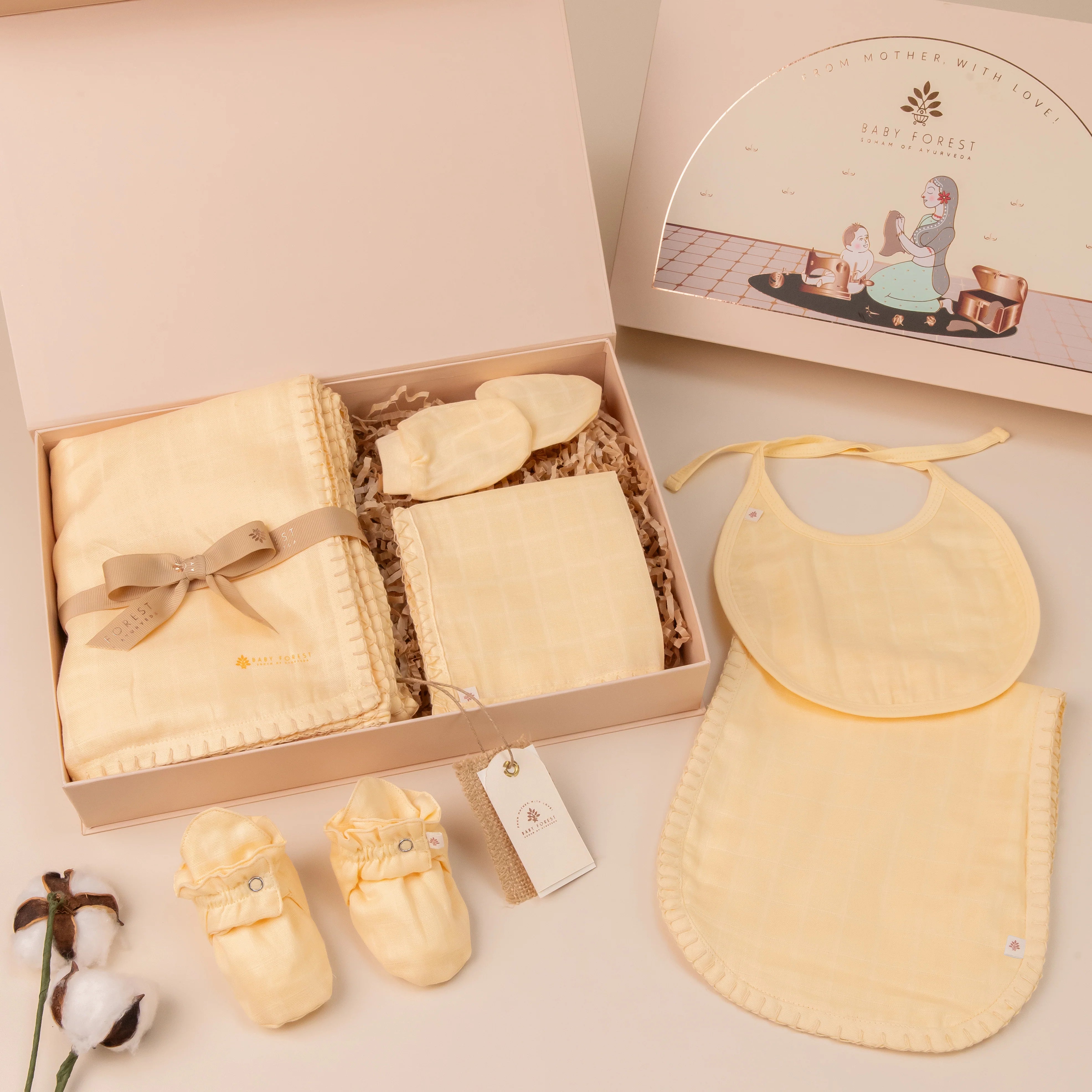 Komal Aavran Baby Swaddle Set (Yellow Mellow) 02