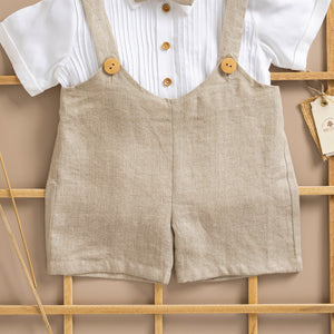 Poshaak Cotton Linen Romper Set Image 03