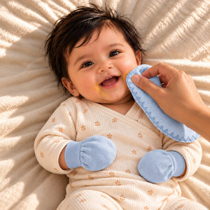 Komal Aavran Baby Swaddle Set- Ice Blue - 04