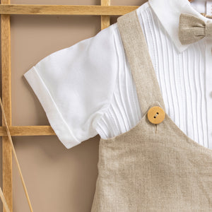 Poshaak Cotton Linen Romper Set Image 04