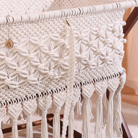Amulya Paalna Macrame Wooden Baby Cradle
