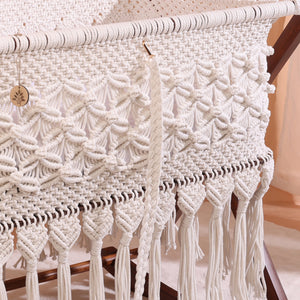 Amulya Paalna Macrame Wooden Baby Cradle Image 02