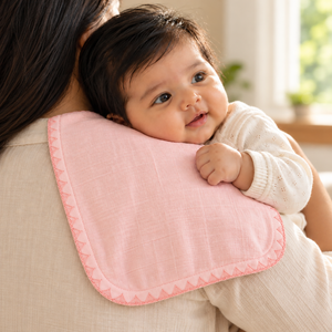 Komal Aavran Baby Swaddle Set Image 07- Baby Pink