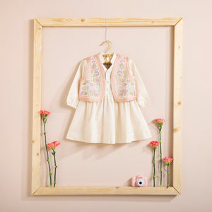 Poshaak Dress with Embroidered Jacket Image 06