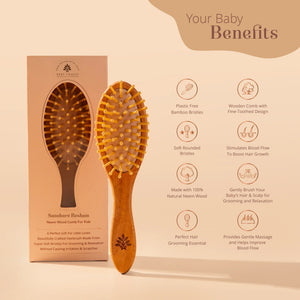 Sunehere Resham Neem Wood Comb for Kids Benefits