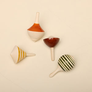 Bachpan Wooden Spinning Lattu Set of 5 Image 03