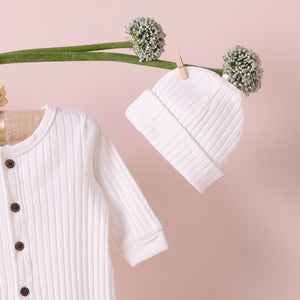Poshaak Baby Overall Romper Set - Pearl WhiteImage 04