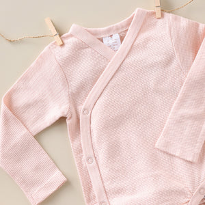 Poshaak Overlap Baby Bodysuit - Peach Dust Image 02