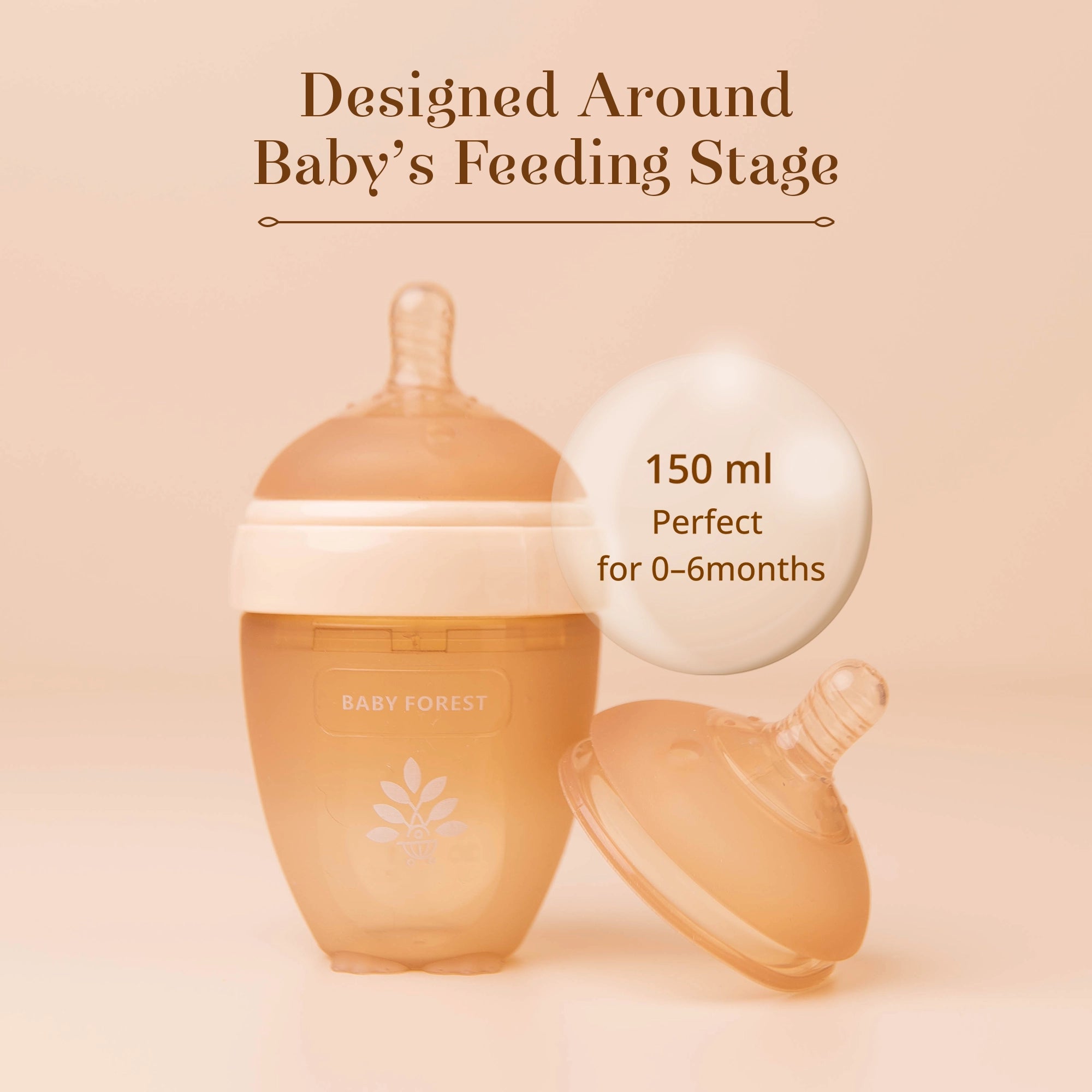 Laad Pyaar Baby Feeding Bottle (150 ml) Baby Forest