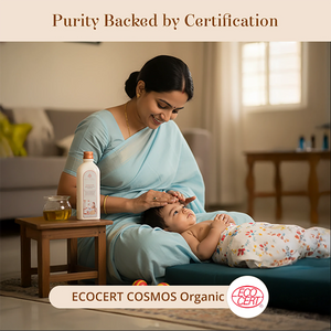 Badami Sneh- Organic Cold Pressed Almond Oil- Purity backed by certification - ECOCERT COSMOS Organic