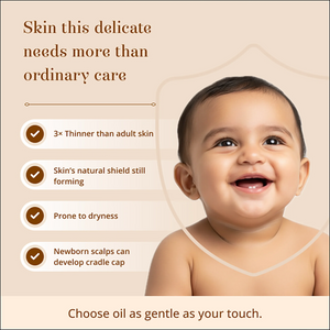 Baby skin this delicate needs more than ordinary care- Badami Sneh- Organic Cold Pressed Almond Oil for Baby