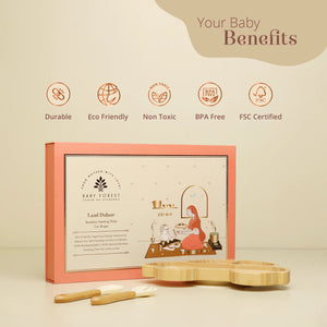 Laad Dulaar Bamboo Feeding Plate -Car Shape Product Features