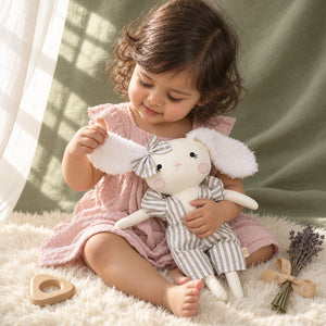 Cuddly Buddies Bunny Girl Soft Toy with a Baby Girl