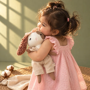 Cuddly Buddies Little Kitty Soft Toy with a Baby Girl 