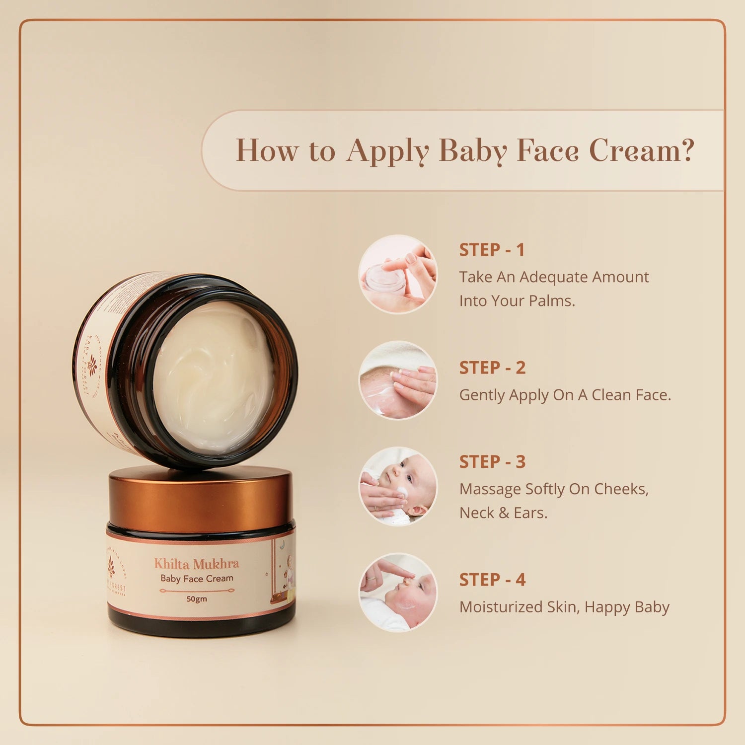 How to Apply Baby Face Cream