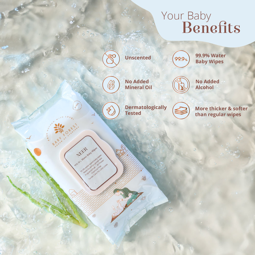 Neer 99.9% Water Baby Wipes
