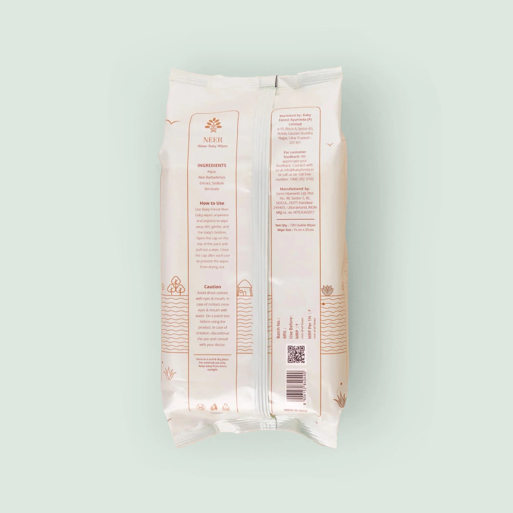 Neer 99.9% Water Baby Wipes