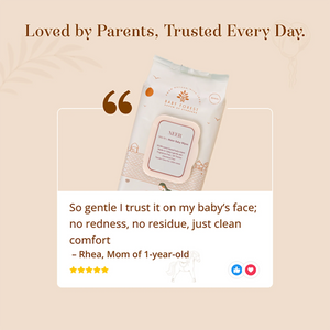 A promotional graphic for Baby Forest Neer 99.9% Water Baby Wipes featuring a pack of wet wipes.