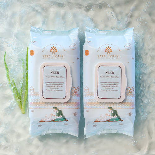 Neer 99.9% Water Baby Wipes (Pack of 2)