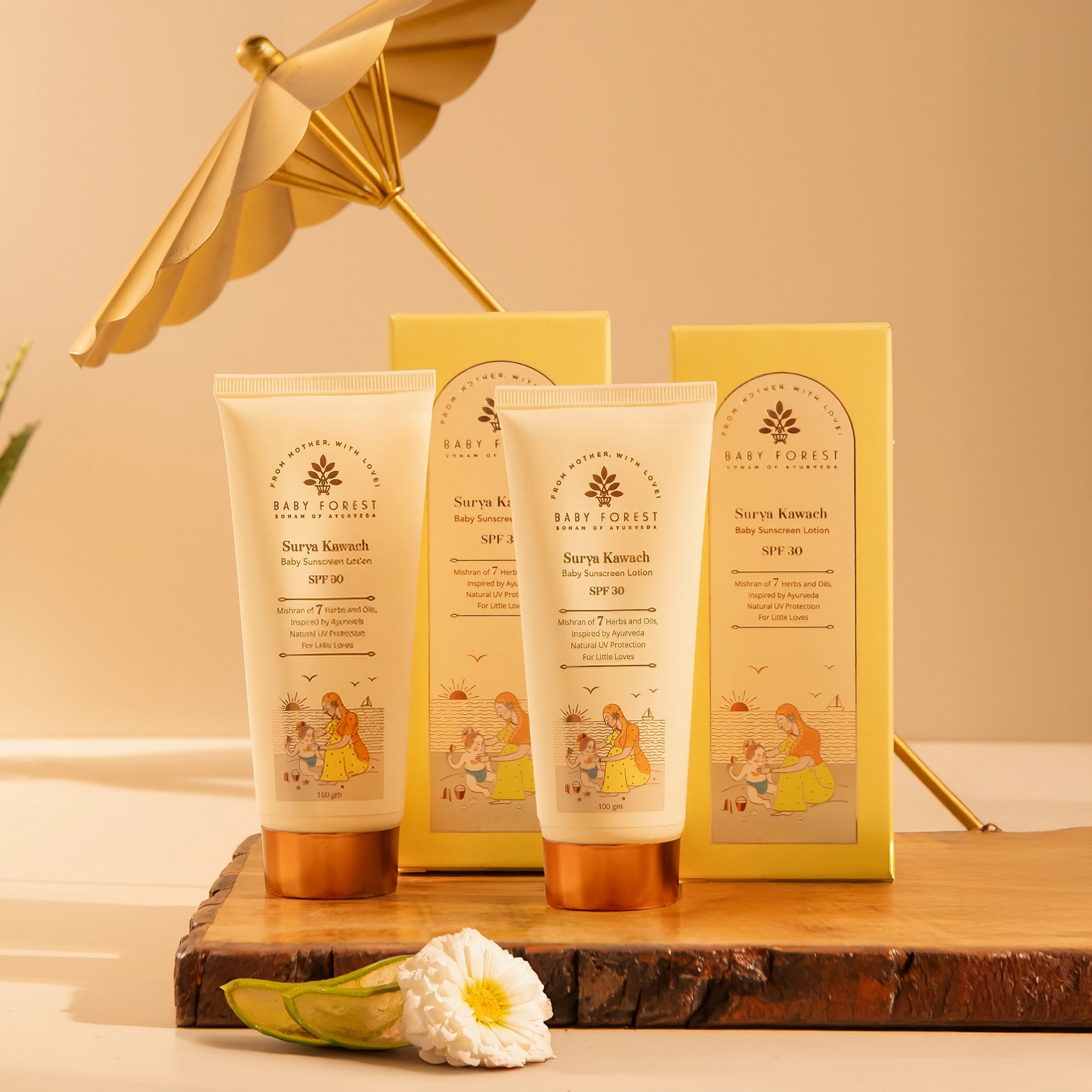 Surya Kawach SPF30 Baby Sunscreen Lotion (Pack of 2)