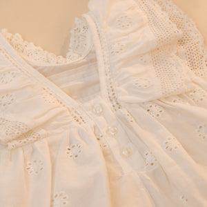 Poshaak Schiffli Lace Baby Girl Dress image-3