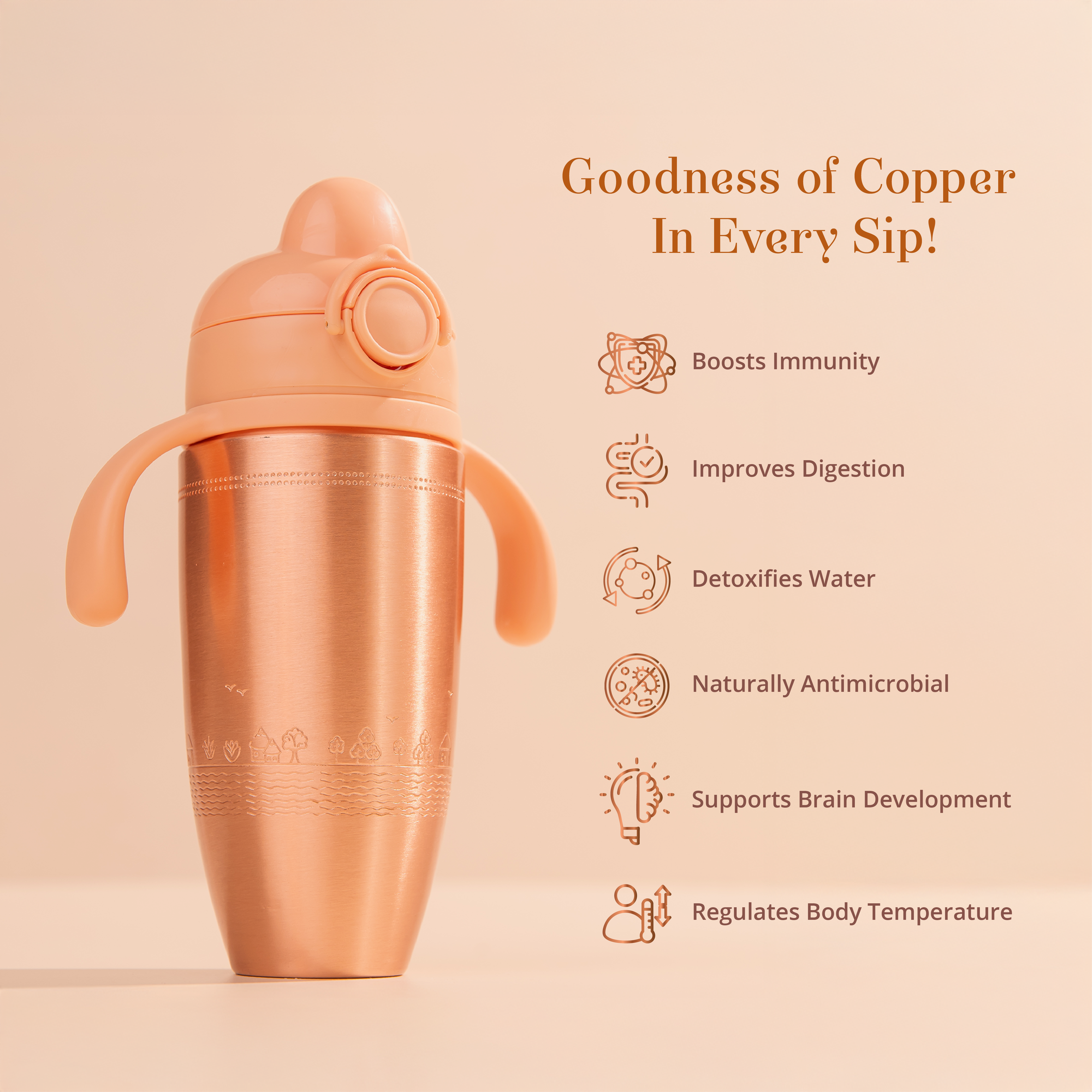 Tiny Tamba Pure Copper Sipper for Kids