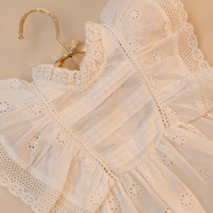 Poshaak Schiffli Lace Baby Girl Dress image-5