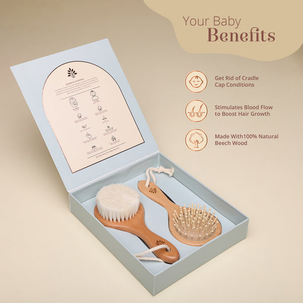 Baby Brush Set Newborn Comb Best Hairbrush Pandaear Pack