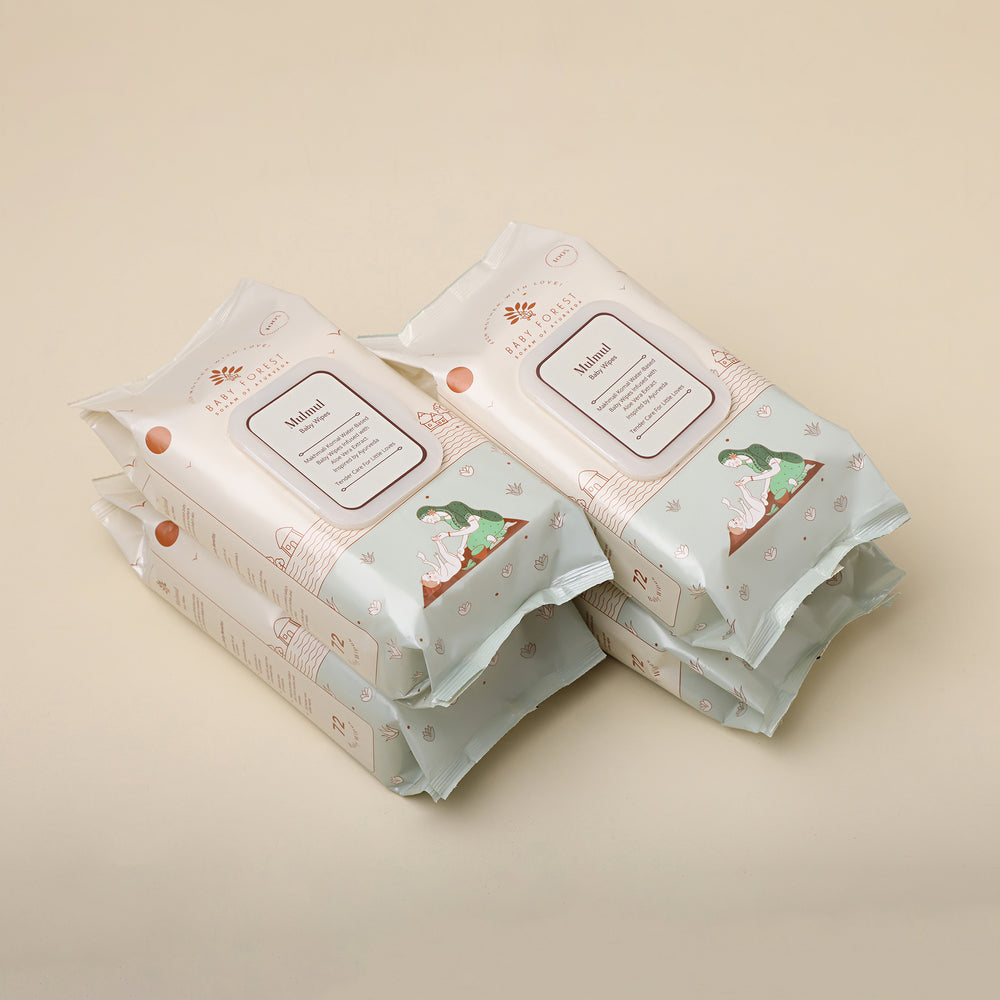 Mulmul Baby Wipes Pack of 4