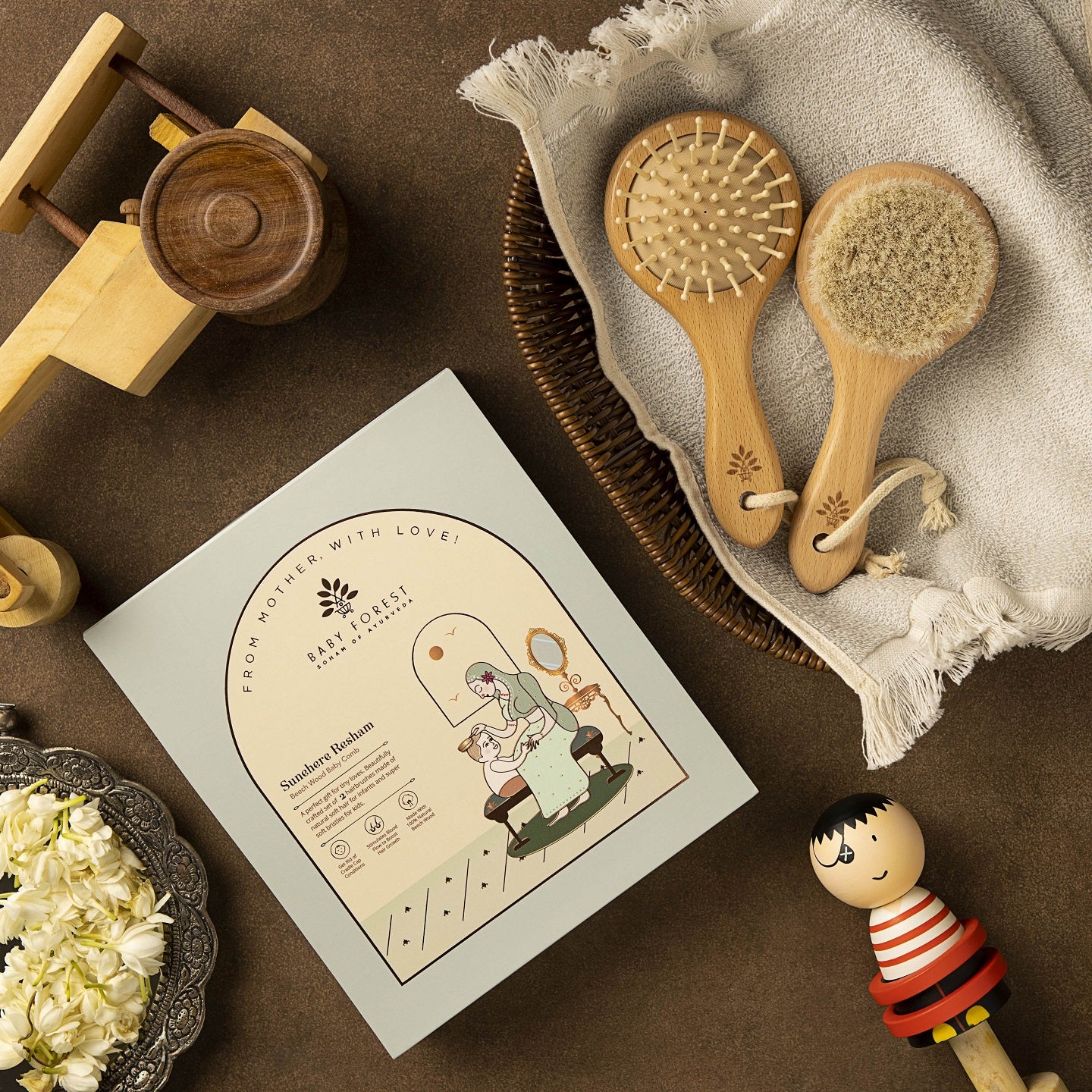 Sunehere Resham - Beech Wood Baby Comb Image 02
