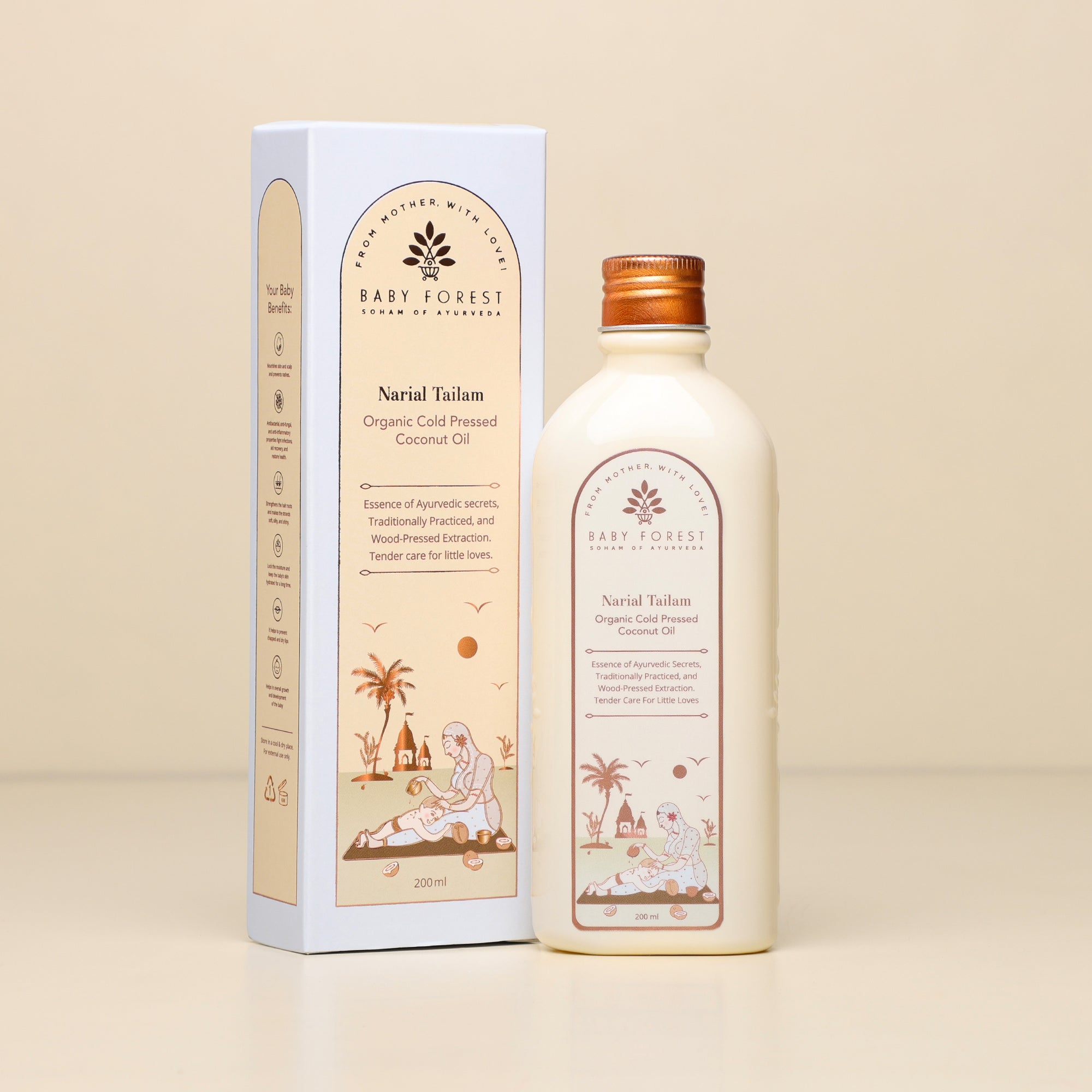 Narial Tailam- Organic Cold Pressed Coconut Oil for Baby Massage - Front Image