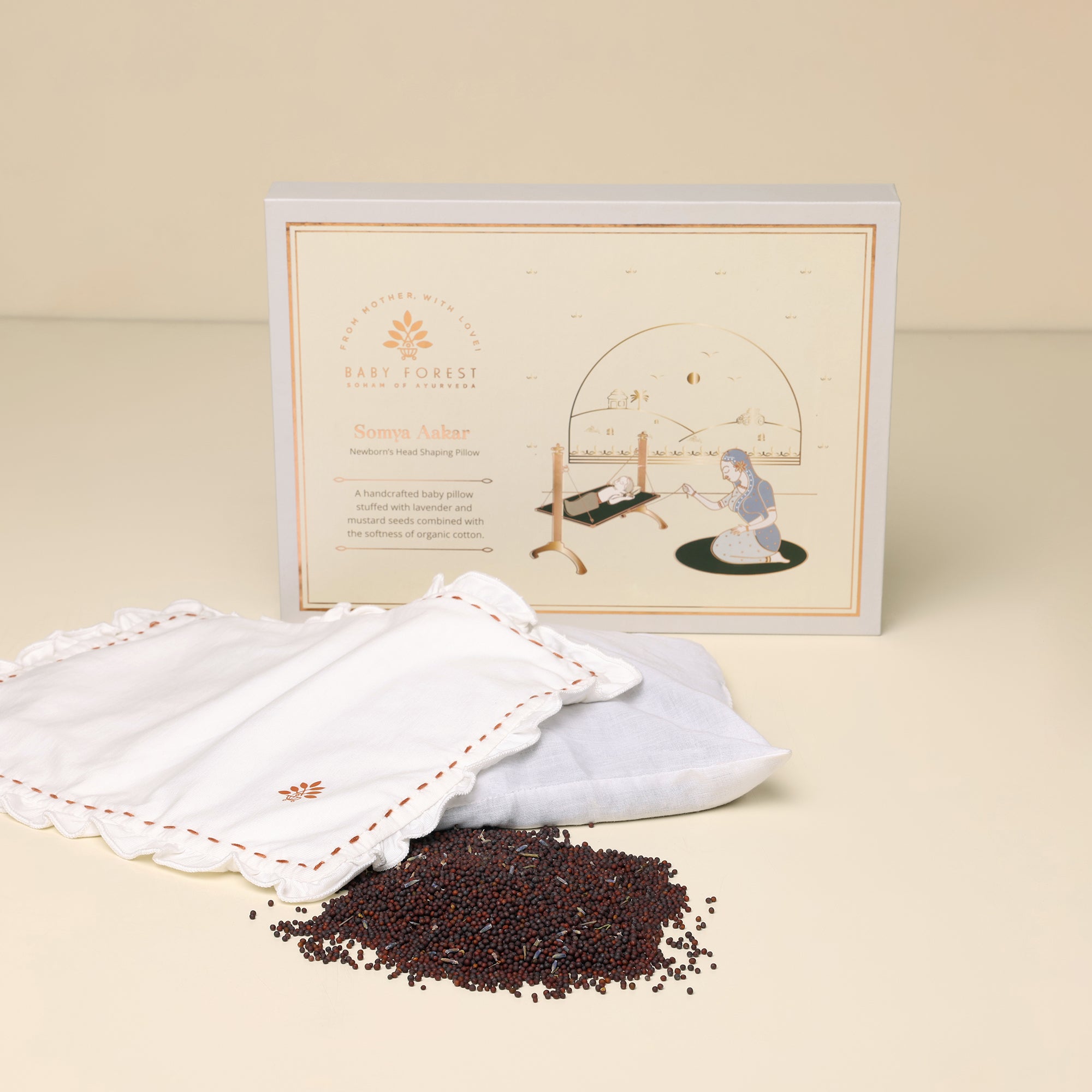 Somya Aakar Newborn’s Head-Shaping Mustard Pillow