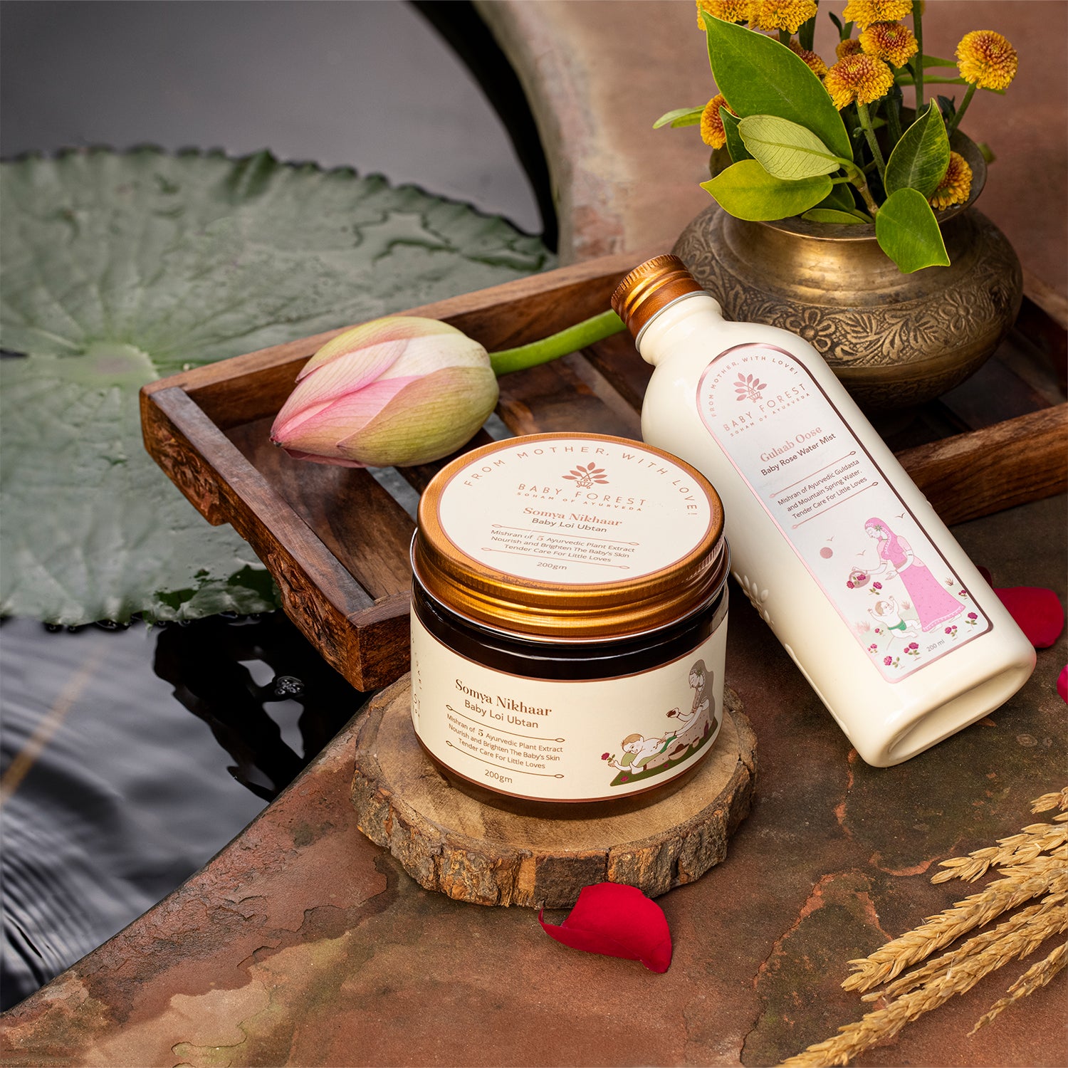 Baby Loi Ubtan Powder + Baby Rose Water Mist Combo Image 02